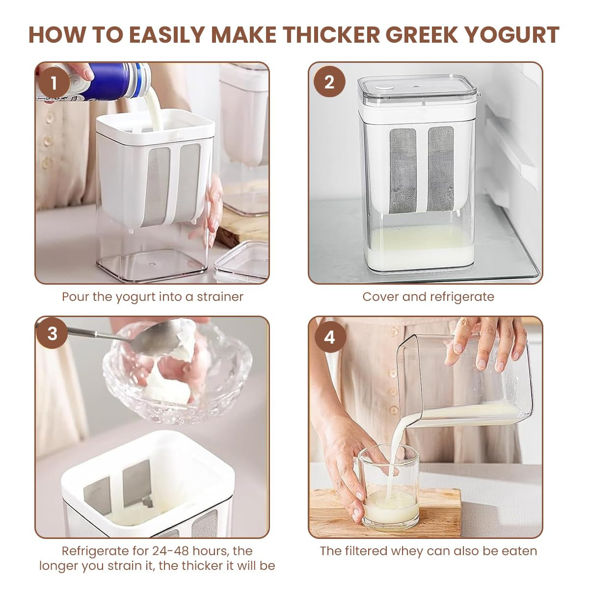 1100ML YOGURT STRAINER