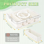 4 DIVIDED SERVING TRAY WITH LID & HANDLE