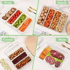 4 DIVIDED SERVING TRAY WITH LID & HANDLE