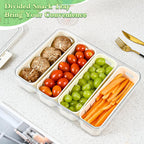 4 DIVIDED SERVING TRAY WITH LID & HANDLE