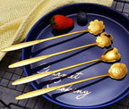 4 PCS GOLDEN SPOON SET