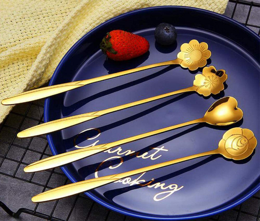 4 PCS GOLDEN SPOON SET