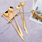 4 PCS GOLDEN SPOON SET