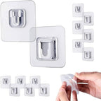 PLASTIC WATERPROOF MAGIC MALE FEMALE WALL STICKER HOOK (20 Pcs)