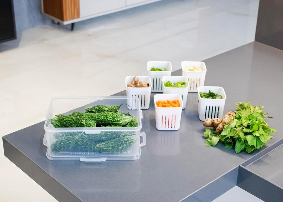 6 GRID FRIDGE STORAGE CONTAINER