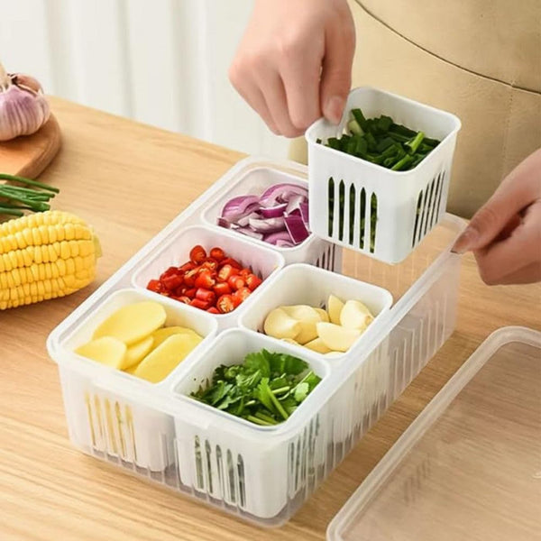 6 GRID FRIDGE STORAGE CONTAINER
