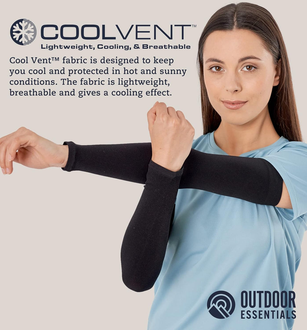 UV PROTECTION ARM SLEEVES NYLON SUN PROTECTION HAND COVER FOR RUNNING AND CYCLING, UNISEX TWO PAIR