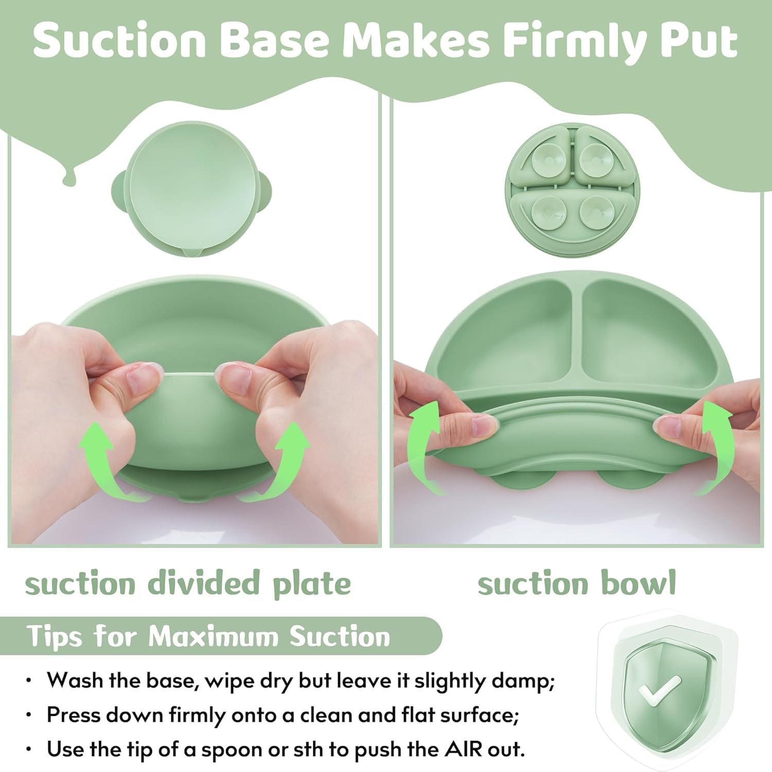 8 PCS SILICONE BABY FEEDING SET