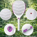 PREMIUM QUALITY ELECTRIC MOSQUITO RACKET - FAST MOSQUITO KILLER FOR INDOOR & OUTDOOR