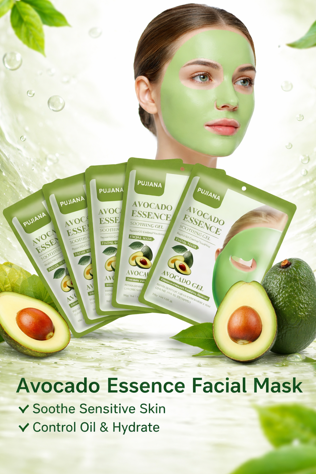 AVOCADO ESSENCE SOOTHING GEL FACIAL MASK