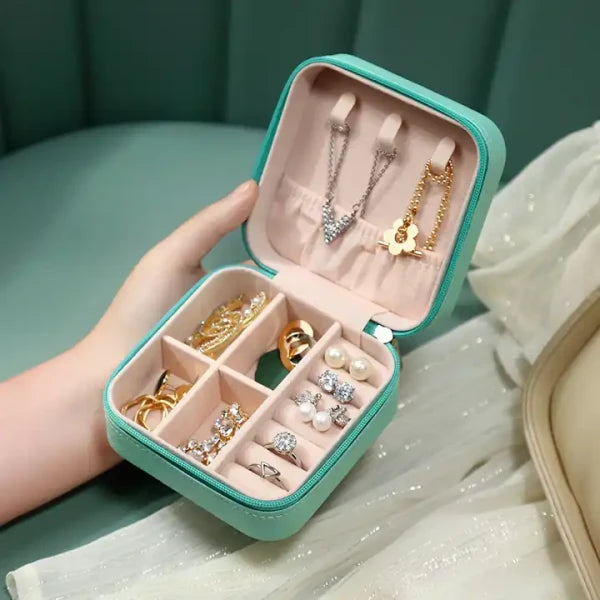 MINI JEWELLERY TRAVEL LEATHER CASE