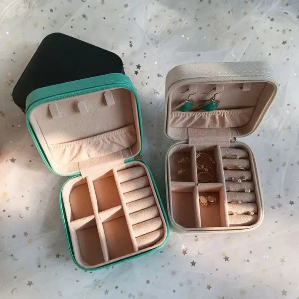 MINI JEWELLERY TRAVEL LEATHER CASE