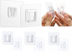 PLASTIC WATERPROOF MAGIC MALE FEMALE WALL STICKER HOOK (20 Pcs)