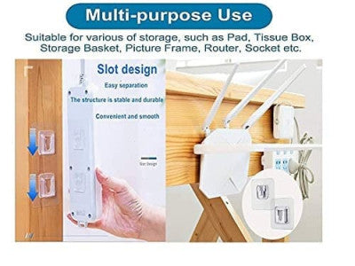 PLASTIC WATERPROOF MAGIC MALE FEMALE WALL STICKER HOOK (20 Pcs)