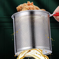 STAINLESS STEEL DEEP FRYER POT WITH BASKET