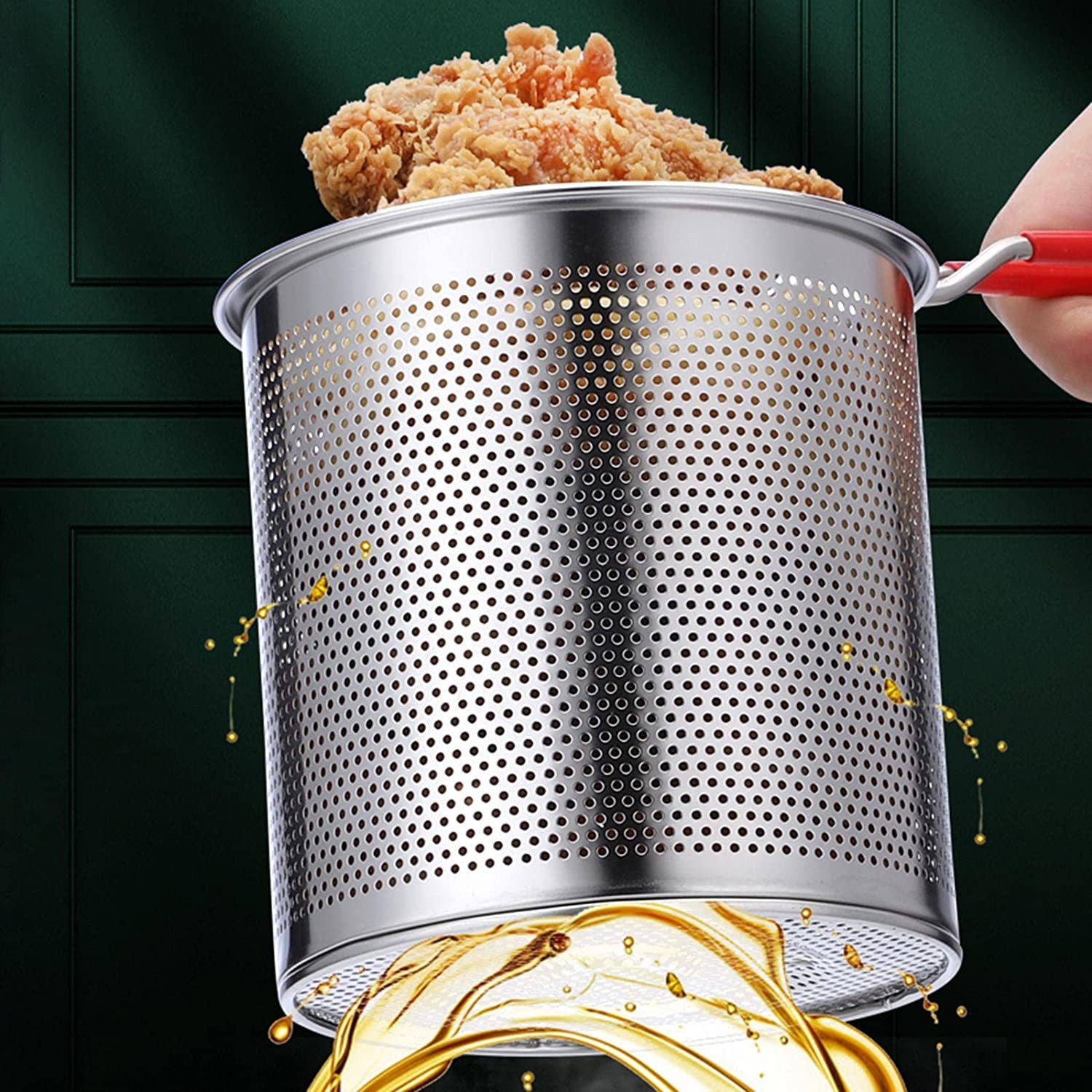 STAINLESS STEEL DEEP FRYER POT WITH BASKET