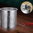 STAINLESS STEEL DEEP FRYER POT WITH BASKET