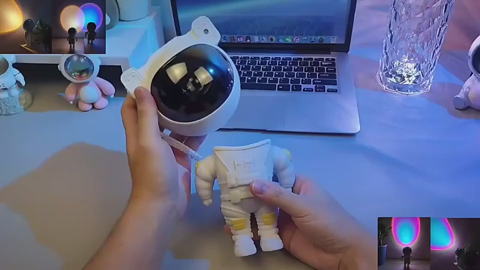 USB ASTRONAUT GALAXIES NIGHT PROJECTOR LIGHT ROBOT