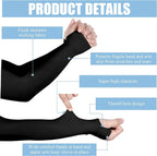 UV PROTECTION ARM SLEEVES NYLON SUN PROTECTION HAND COVER FOR RUNNING AND CYCLING, UNISEX TWO PAIR